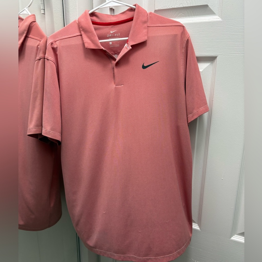 Nike Men's Dri-Fit Red Polo Shirt